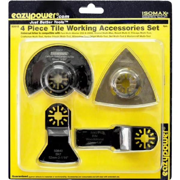 Eazypower 4-Piece Oscillating Multi-Tool Blade Set for Tile, Wood, and Metal