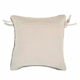 LR Resources Zanthia Black and Natural Striped Hypoallergenic 100% Cotton 20 in. x 20 in. Throw Pillow thumbnail 2
