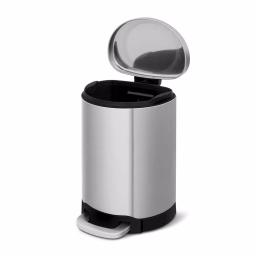 Innovaze 3.2 Gal. Stainless Steel Semi-Round Step-On Trash Can with Fingerprint Free Finish thumbnail 3