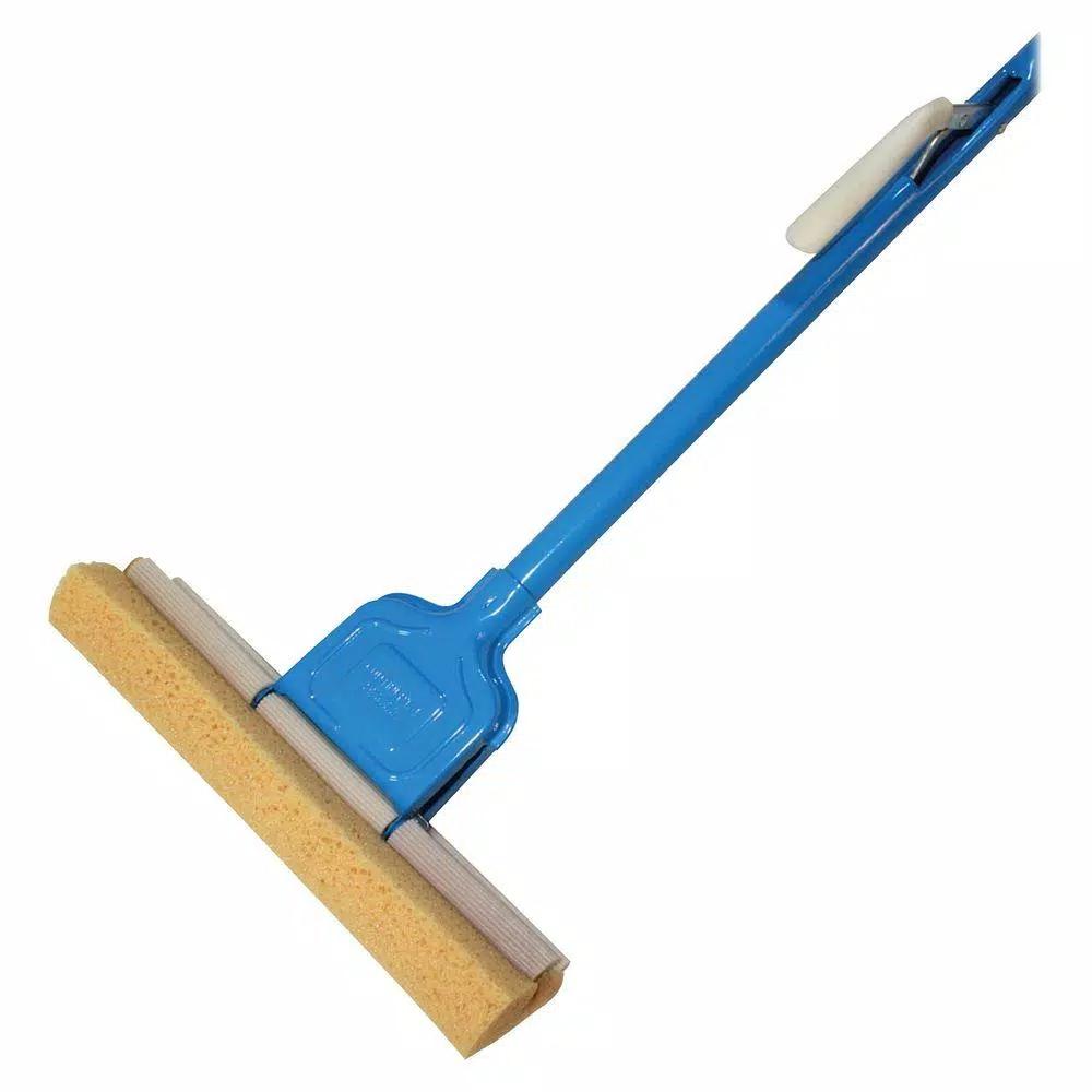 Genuine Joe 12 in. Blue Roller Sponge Mop with 5 ft. Metal Handle