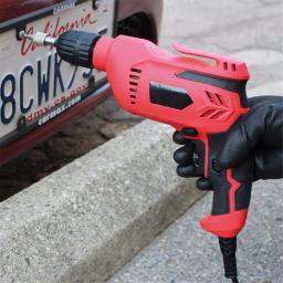 Boyel Living 5 Amp Corded 3/8 in. Power Drill Driver, Reversible with Lock-On Button, Red thumbnail 9