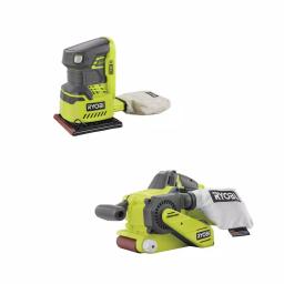 RYOBI 18V ONE+ Brushless Belt Sander and 1/4 Sheet Sander Combo Kit (Tools Only) thumbnail 1