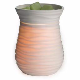 Candle Warmers Etc Harmony Illumination 8.8 in. Fragrance Warmer - Ivory Matte Ceramic thumbnail 1