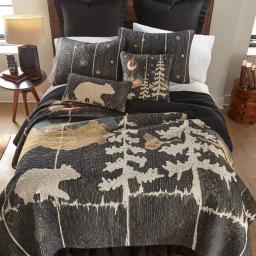 DONNA SHARP Moonlit Bear Decorative Square Throw Pillow, 18 x 18 in, Rustic Farmhouse Style thumbnail 2