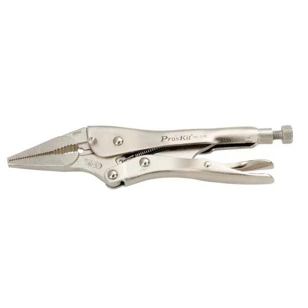 Pro'sKit 9 in. Long Nose Locking Pliers, Heavy Duty Heat-Treated Cr-Mo Steel