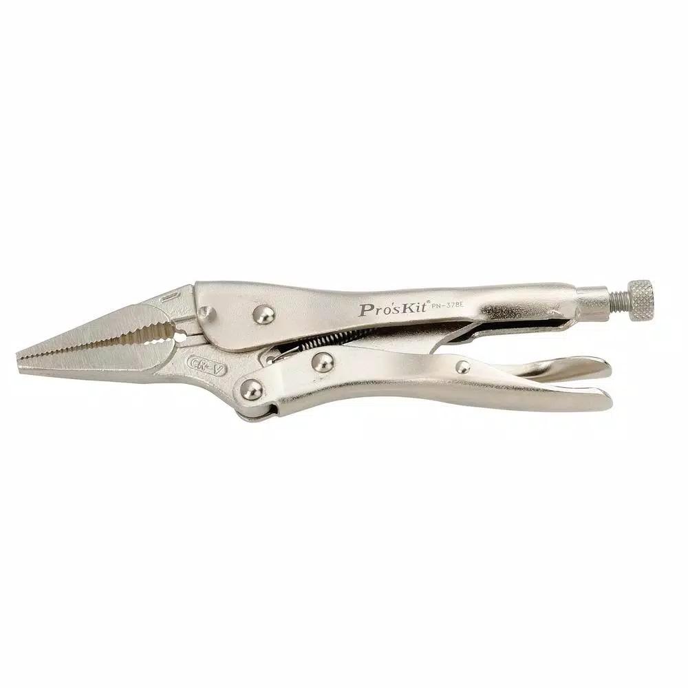 Pro'sKit 9 in. Long Nose Locking Pliers, Heavy Duty Heat-Treated Cr-Mo Steel