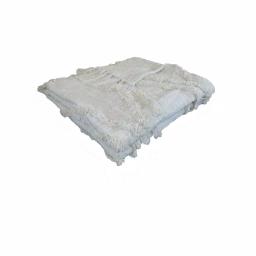 LR Resources LR Home Handmade Boho Tufted Cotton Throw Blanket with Fringe, Beige, 50 x 60 in thumbnail 10