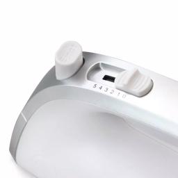 Better Chef 150-Watt 5-Speed Hand Mixer with Stainless Steel Beaters and Dough Hooks, White thumbnail 2