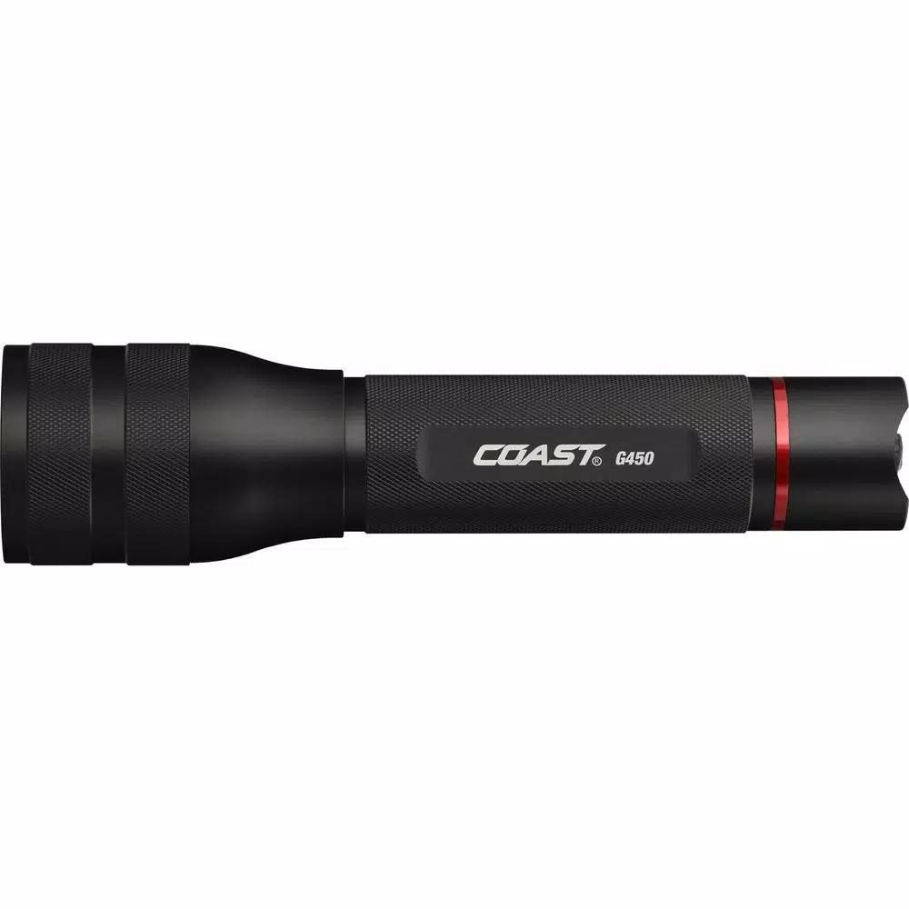 Coast G450 1400 Lumen LED Flashlight with Twist Focus and Pure Beam Optic