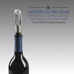 Ivation 3-Pack Clear Acrylic Wine Aerator and Preserver Set with Gift Box thumbnail 7