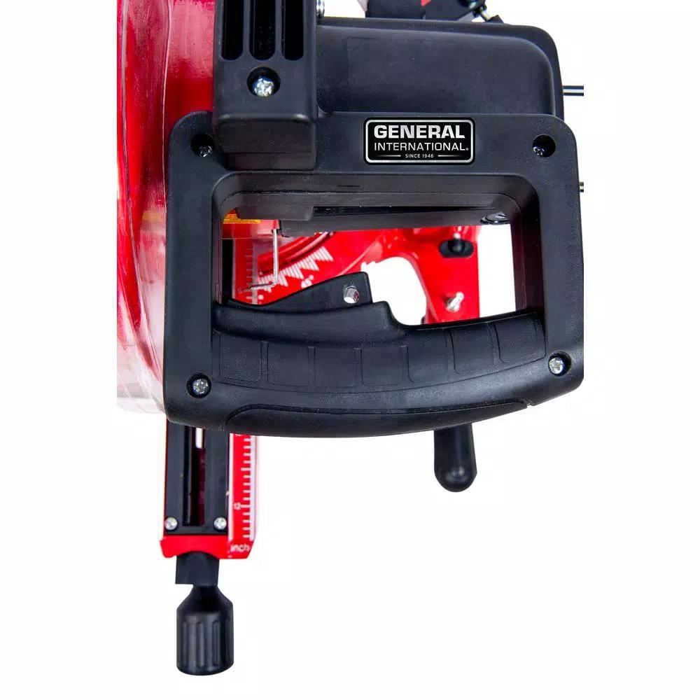 General International 10 in. Sliding Compound Miter Saw with Laser Guidance, 15 Amp, 1800W