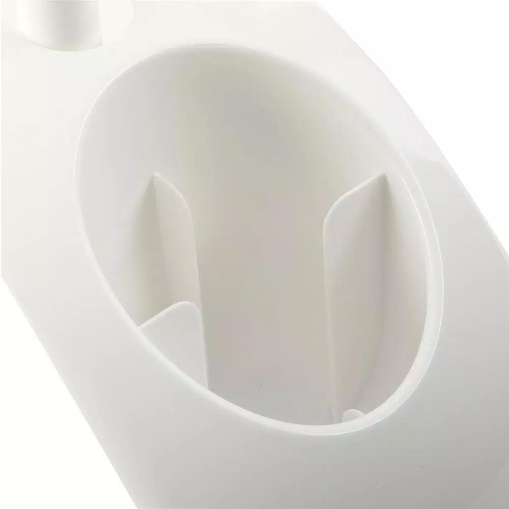 HDX Toilet Brush and Plunger Set with Storage Caddy - Antimicrobial Polypropylene Bristles
