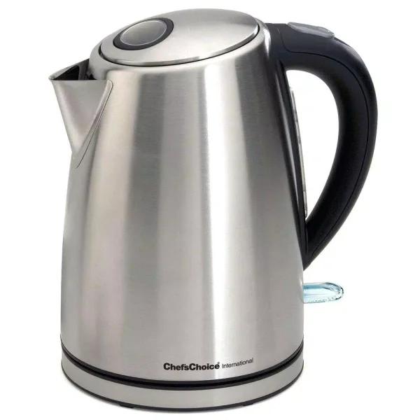Chef'sChoice 7-Cup Cordless Electric Kettle, 1500W Stainless Steel