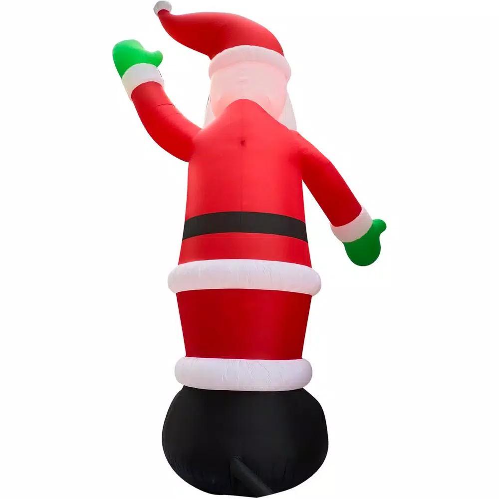 Fraser Hill Farm 20 ft. Pre-Lit Traditional Santa Christmas Inflatable