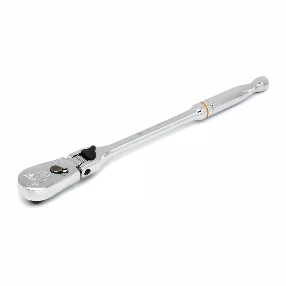 GEARWRENCH 3/8 in. Drive 90-Tooth Locking Flex Head Teardrop Ratchet, 11 in.