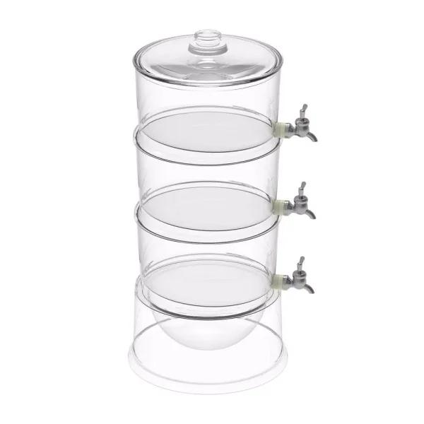 Classic Cuisine 3-Tier Beverage Dispenser, 354 oz BPA-Free Plastic Drink Server with 4 Removable Spigots