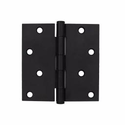 Everbilt 4 in. Matte Black Square Corner Smooth Action Butt Door Hinge, 3-Pack thumbnail 3