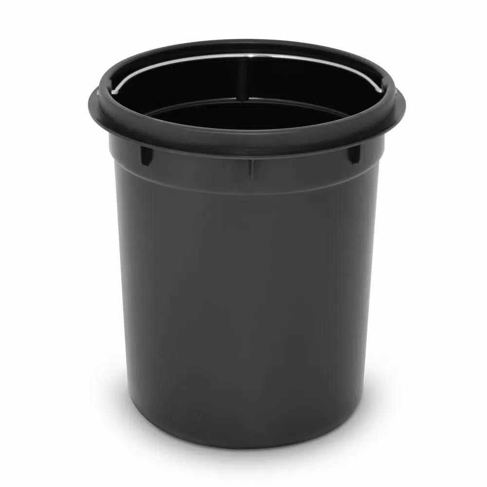 Innovaze Stainless Steel Round Step-On Trash Can Set, 8 Gal. and 1.3 Gal. Fingerprint Resistant
