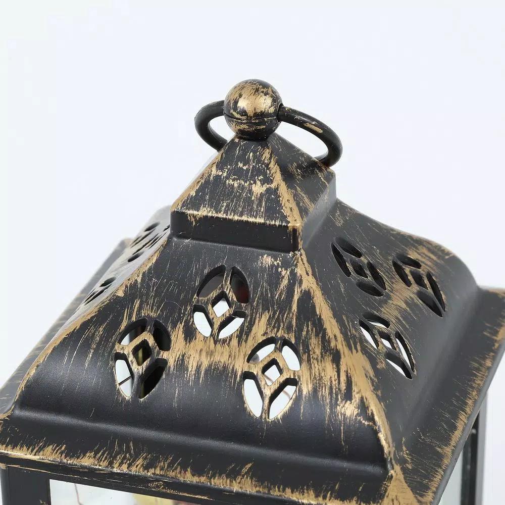 Winsome House 10-Light RGB Color Changing LED Square Holiday Lantern with Christmas Ornaments