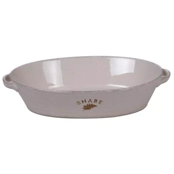 Certified International Gather 2.5 Qt. Multi-Colored Oval Ceramic Baker