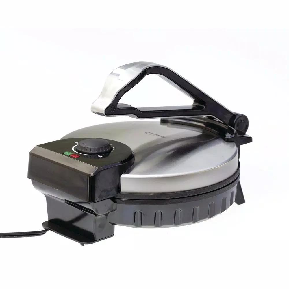 Brentwood Appliances TS-128 10 in. Nonstick Electric Tortilla Maker, Stainless Steel