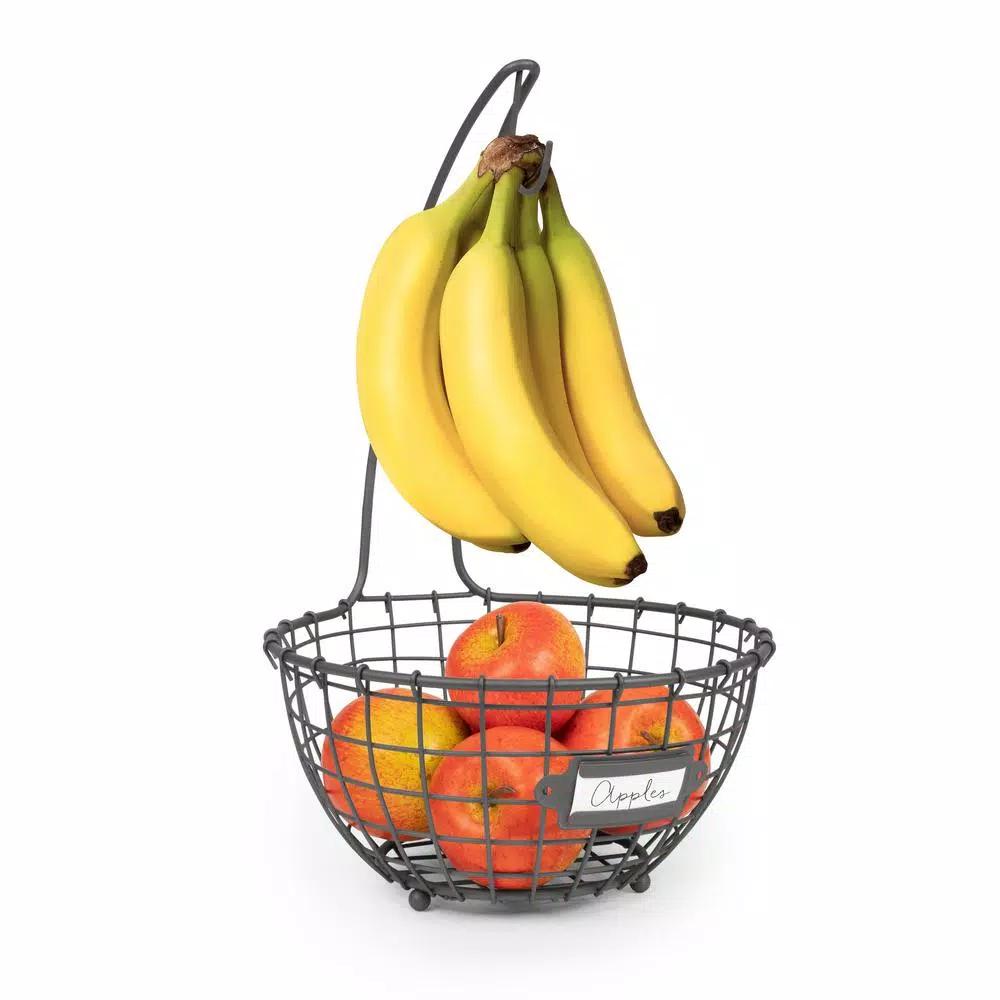 Spectrum Vintage Small Fruit Tree - Sturdy Steel Fruit Bowl for Kitchen Counter