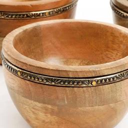 Gibson Elite Pinehurst 3-Piece Wood Condiment Bowls and Tray Set thumbnail 5