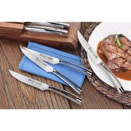 Cangshan N1 Series 5 in. Steak Knife Set with Acacia Wood Block, 9-Piece Set thumbnail 6