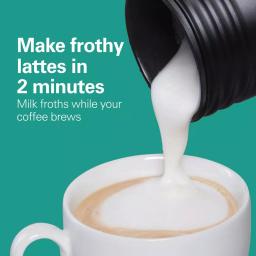 Hamilton Beach FlexBrew Single Serve Coffee Maker with Built-in Milk Frother, Black thumbnail 5