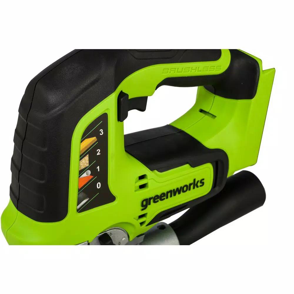 Greenworks 24V Cordless Brushless Jig Saw, Tool Only JS24L00