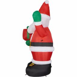 Fraser Hill Farm 10 ft. Santa Claus with Gift Bag Christmas Inflatable with White Lights thumbnail 8