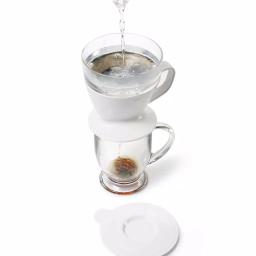 OXO Good Grips 1.5-Cup Pour-Over Coffee Maker with Water Tank, White thumbnail 10