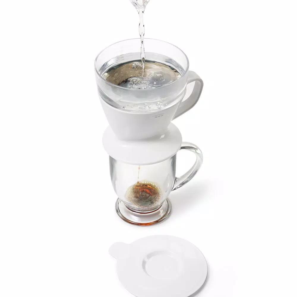 OXO Good Grips 1.5-Cup Pour-Over Coffee Maker with Water Tank, White