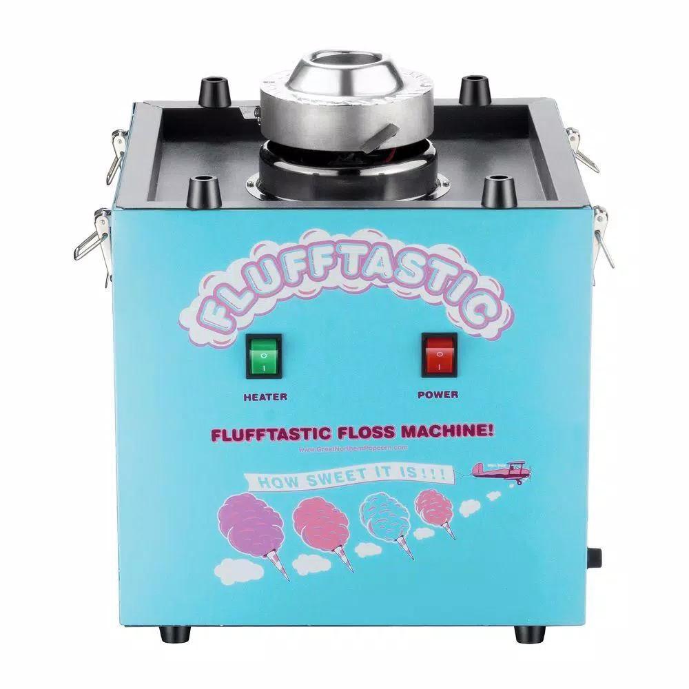 Great Northern Popcorn Flufftastic Blue Countertop Cotton Candy Machine with Sugar Scoop