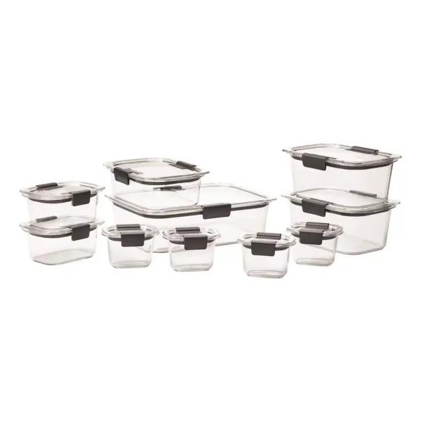 Rubbermaid Brilliance 20-Piece Food Storage Container Set, BPA-Free, Leak-Proof