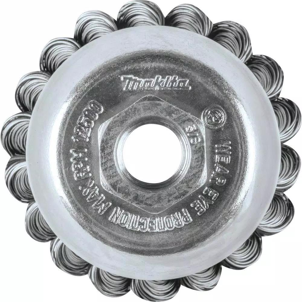 Makita 2-3/4 in. Stainless Steel Knot Wire Cup Brush for Angle Grinders