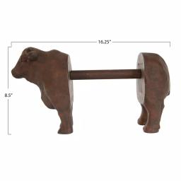 3R Studios Brown Cow Shaped Freestanding Paper Towel Holder - Farmhouse Style Resin thumbnail 2