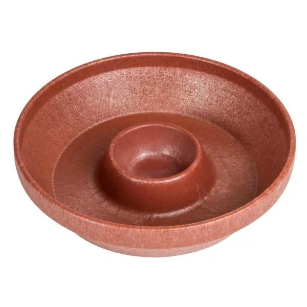 TACO TUESDAY 10.5 in. Brown Plastic Circular Chip and Salsa Serving Bowl Set, 2-Piece