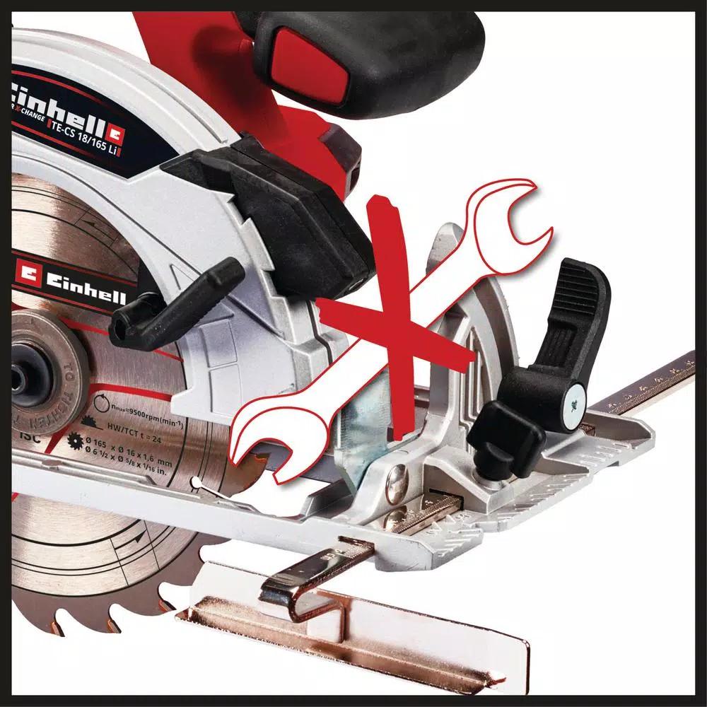 Einhell TE-CS 18 Li- Cordless 6-1/2 in. Circular Saw, 4200 RPM, 18V (Tool Only)