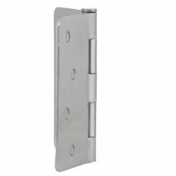 Design House 4 in. x 1/4 in. Radius Satin Nickel Steel Door Hinge Value Pack (3-Pack) thumbnail 3