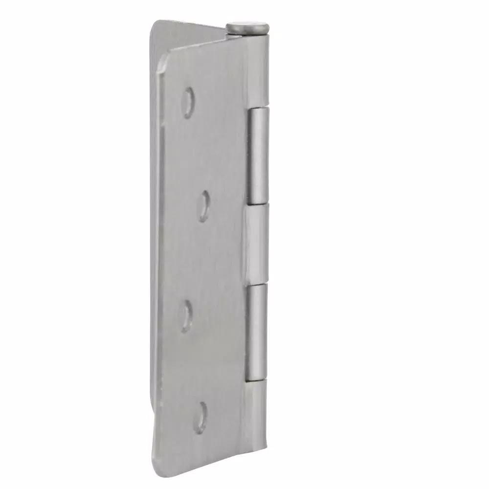Design House 4 in. x 1/4 in. Radius Satin Nickel Steel Door Hinge Value Pack (3-Pack)