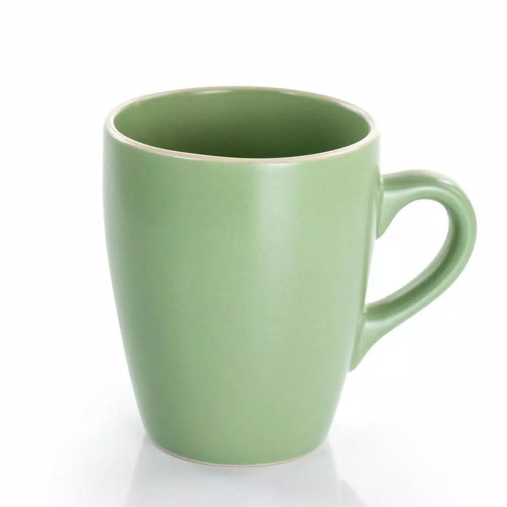 GIBSON elite Gibson Serenade 16-Piece Green Round Stoneware Dinnerware Set