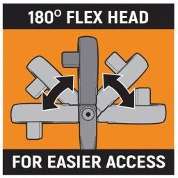 GEARWRENCH 3/8 in. Drive 90-Tooth Locking Flex Head Teardrop Ratchet, 11 in. thumbnail 8