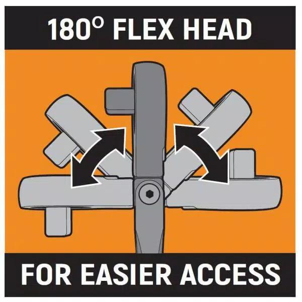 GEARWRENCH 3/8 in. Drive 90-Tooth Locking Flex Head Teardrop Ratchet, 11 in.
