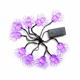 Northlight LED Halloween String Lights Set - Skull, Spider, and Jack-o-Lantern Novelty Lights (90 Count) thumbnail 4