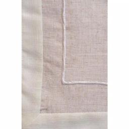 Lintex Harper Border Linen Look Table Runner, 13 x 72 in, Ivory thumbnail 2
