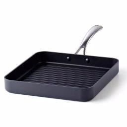Cooks Standard 11 in. Hard-Anodized Aluminum Nonstick Square Grill Pan, Black thumbnail 1