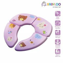 Babyloo Pink Animal Pattern Folding Cushioned Toilet Seat with Travel Bag thumbnail 6