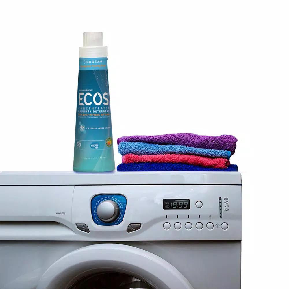 ECOS 4x Ultra Concentrate Laundry Detergent, Free & Clear, 25 oz