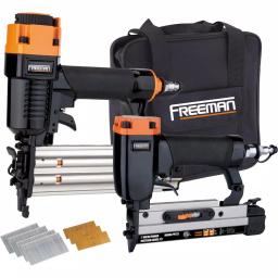 Freeman Professional Woodworker Pneumatic Nailer Kit - 18-Gauge Brad Nailer & 23-Gauge Micro Pin Nailer thumbnail 1